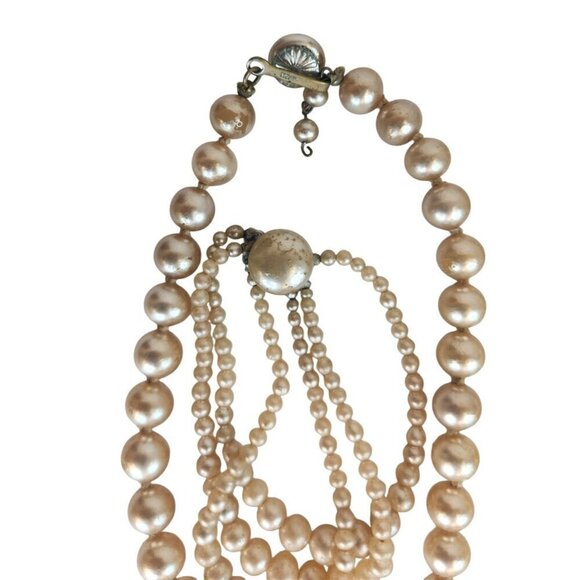 Faux Pearl Necklace Lot  - Classic & Unique Designs Multi-Strand & Single-Strand - Picture 16 of 16